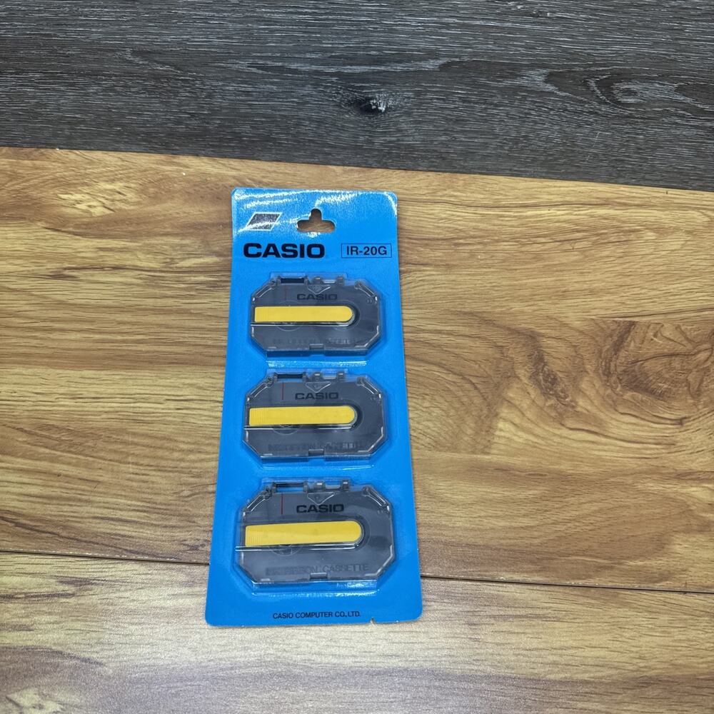 Casio IR-20G INK Ribbon New Sealed Rare Pack Of 3 New Sealed